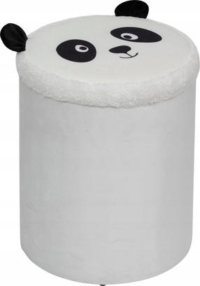 Детский пуф Atmosphera Smile, белый цв./черный цв., 30 см x 36 см