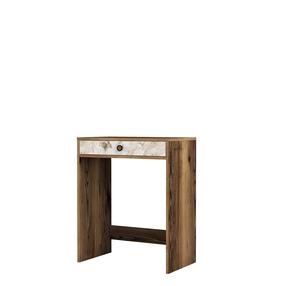 Kosmetinis staliukas Kalune Design Lizbon, balta sp./ruda sp./smėlio sp., 40 cm x 70 cm x 84.7 cm