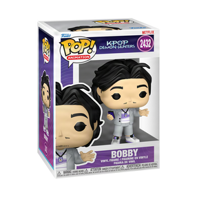 Žaislinė figūrėlė Funko POP! Animation KPop Demon Hunters Bobby 2432, 9 cm, juoda sp./pilka sp.