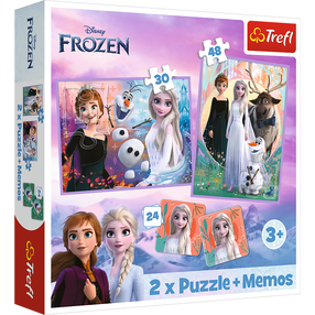 Puzle 2in1 Trefl Frozen 93335T, 20.5 cm x 27.5 cm, 102 gab., daudzkrāsaina