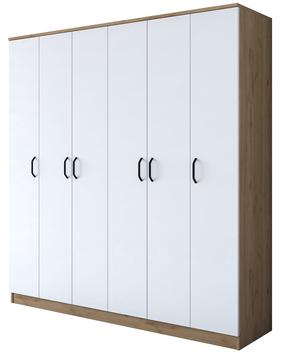 Riidekapp Kalune Design BA114 - 2274, valge v./pähklipuu v., 47.3 cm x 180 cm x 190.8 cm