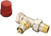 Ventilis Danfoss, tiesus/termostatinis, šildymo sistemoms, 1/2 colio - išorinis sriegis, 1/2 colio - vidinis sriegis