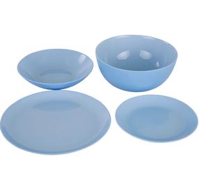 Pietų servizas Luminarc Diwali Light Blue, grūdintas stiklas, mėlyna sp., 19 vnt.