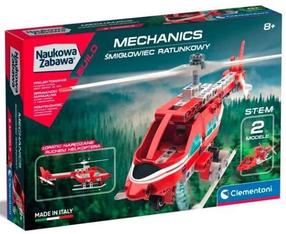 Конструктор Clementoni Mechanics Laboratory Rescue Helicopter 50753, 160 шт., красный цв.