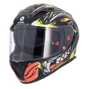 Mootorratta kiiver Shiro SH-605 RAPAZ, XL (61-62 cm), must v./kollane v.