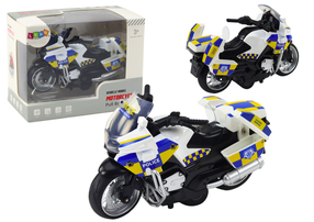  Rotaļu motocikls Lean Toys Police, balta krās.