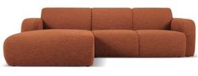 Kampinė sofa Micadoni Home Molino Boucle, ruda sp., kairinė, 250 x 170 cm x 72 cm