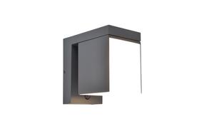 Sieninis šviestuvas su saulės baterija Lutec Prima, 9.5W, IP54, antracito sp.