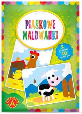 Piešimas smėliu Alexander Sand Coloring Pages Cow And Chicken, įvairių spalvų