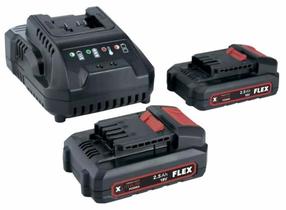 Akumuliatoriaus ir įkroviklio komplektas FLEX P-Set 22Q, 18 V, li-ion, 2500 mAh