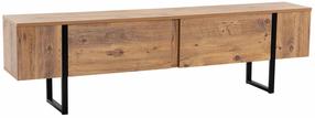 Televizoriaus spintelė Nordure Serenity, juoda sp./pine, 29.5 cm x 180 cm x 50 cm