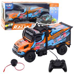 Rc sunkvežimis Lean Toys Rally, oranžinė sp./žydra sp.