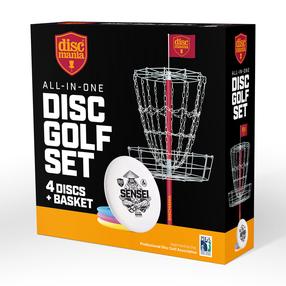 Discgolfi korv ketastega Discmania 851DM950071, 67 cm x 67 cm, sinine v./valge v./kollane v., 5 tk