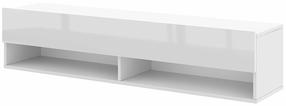 TV staliukas Derby, balta sp., 140 cm x 32.8 cm x 31 cm
