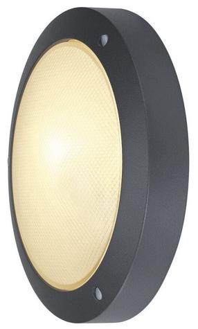 Sieninis lauko šviestuvas SLV Bulan, 60W, E14, IP44, antracito sp., 27 cm x 7 cm