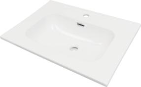 Vannas istabas izlietne Deante Tubo CTU_6U6W, keramika, 60.3 cm x 46 cm x 12 cm, balta krās.