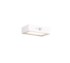 Āra sienas lampa Reality Elvas, 3W, LED, IP65, balta krās., 13.8 cm x 3.6 cm