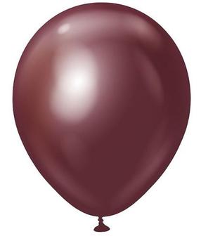 Balionų rinkinys ovalūs Mirror 30 cm, burgundy sp., 50 vnt.