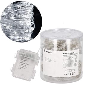 Lempučių girlianda Springos CL0184, 3 m, šaltai balta sp., 300 LED