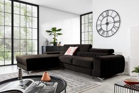 Kampinė sofa Grayson Nube 22, tamsiai ruda sp., kairinė, 205 x 278 cm x 92 cm