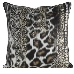 Dekoratyvinės pagalvėlės užvalkalas Ewa Minge 22 A, juoda sp./rusva sp., 60 cm x 60 cm