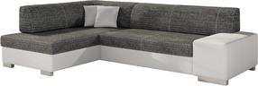 Kampinė sofa Fabio Berlin 02, Soft 17, balta sp./tamsiai pilka sp., kairinė, 167 x 268 cm x 73 cm