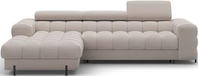 Kampinė sofa - lova Felro Sola 18, smėlio sp., kairinė, 181 x 285 cm x 93 cm