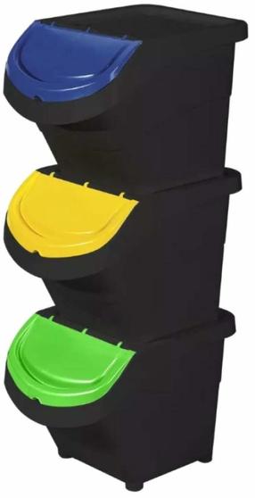 Система сортировки мусора GioStyle Eco Solution, 26 л л, синий цв./черный цв./желтый цв.
