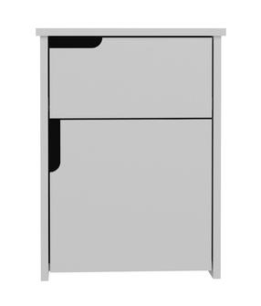 Naktinis staliukas Kalune Design Asra 875ZNA3402, balta sp., 60 cm x 45 cm x 40 cm