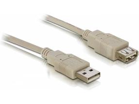 Kabelis Delock USB Extension Cable 82240 USB A female, USB A male, 3 m, pelēka krās.