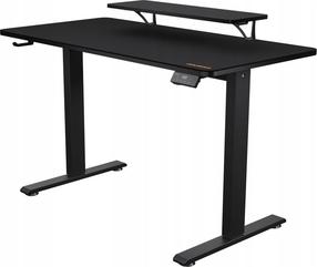 Datorgalds regulējams augstums Cougar E-Star 120, 120 cm x 60 cm, 72 - 117 cm, melna krās.