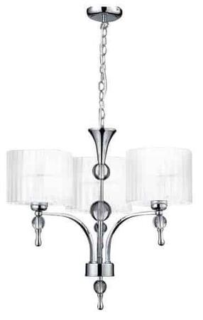 Lampa karināms AZzardo Impress 3 AZ1006, E27, 3 x 60 W, balta krās. / hroma krās.