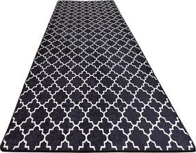 Paklāja celiņš Conceptum Hypnose Kupa 882CHL2761, balta krās./melna krās., 200 cm x 80 cm