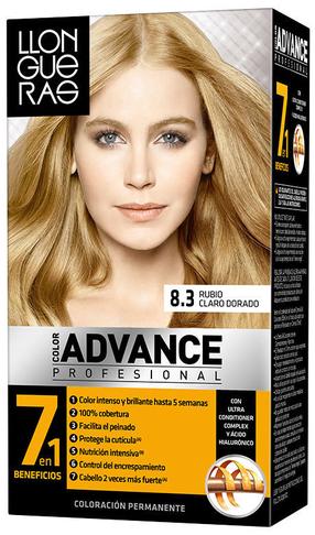 Kраска для волос Llongueras Color Advance, light golden blond цв., Light golden blond 8.3, 125 мл