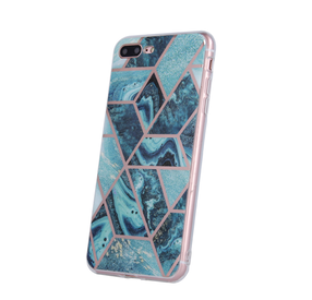 Telefono dėklas Fusion Geometric Marble For Apple iPhone 11 Pro, Apple iPhone 11 Pro, mėlyna