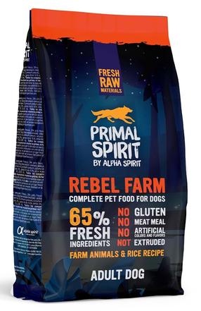 Sausas šunų maistas Alpha Spirit Rebel Farm Adult, vištiena/ryžiai, 1 kg