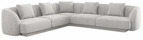 Kampinė sofa Cosmopolitan Design Tulum Eden 17, sidabro sp., 255 x 255 cm x 70 cm