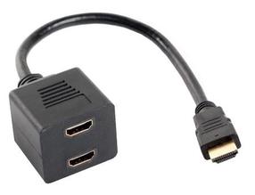 Adapteris Lanberg HDMI / HDMI x2 HDMI, HDMI x2, 0.2 m, juoda sp.