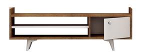 TV staliukas Kalune Design Ticaba, ąžuolo sp./balta sp., 120 cm x 35 cm x 47 cm