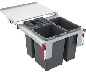 Atliekų rūšiavimo sistema Franke GARBO 50-3, 1 x 8l, 2 x 12l l, pilka sp.