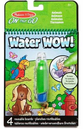 Krāsošanas komplekts Melissa & Doug Water Wow Animals, zaļa krās.