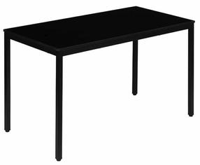 Valgomojo stalas ModernHome, juoda sp., 120 cm x 60 cm x 73.5 cm