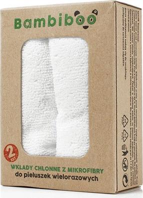 Вставкa - вкладыш для многоразовых подгузников Bambiboo, 34 см x 14 см, 2 шт.