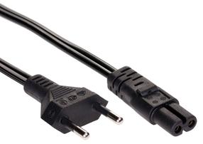 Juhe Akyga Euro plug, IEC-320-C7, 3 m, must v.