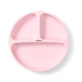 Липкая чаша BabyOno 1482/02, 6+ мес., 19.5 см, силикон, розовый цв.