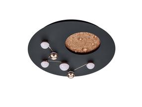 Šviestuvas lubų ir sienų Trio Zodiac 644810132, LED, 2300 - 4000 °K, 1 x 42 W, juoda sp. / juoda sp.