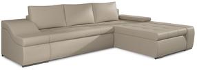 Kampinė sofa Ontario Soft 33, šviesiai ruda sp., dešininė, 200 x 296 cm x 88 cm