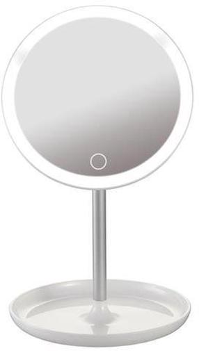 Kosmetinis veidrodis Platinet Modern, su apšvietimu, pastatomas, 16.2 cm x 29.1 cm, balta