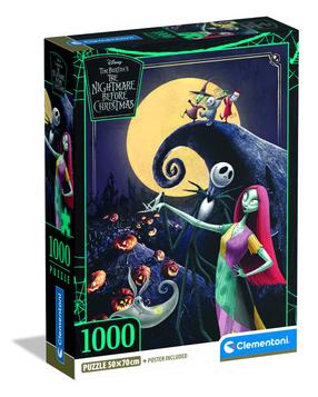 Puzle Clementoni Disney Nightmare Before Christmas 37060, 70 cm x 50 cm, 1000 gab., daudzkrāsaina