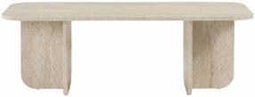 Журнальный столик Nordure Akira, travertine цв., 60 см x 120 см x 41 см